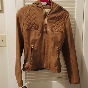 Michael Kors leather hooked jacket